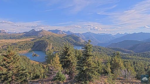 Banff National Park  Rock Isle Lake webcam