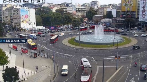 Belgrade Slavija Square webcam