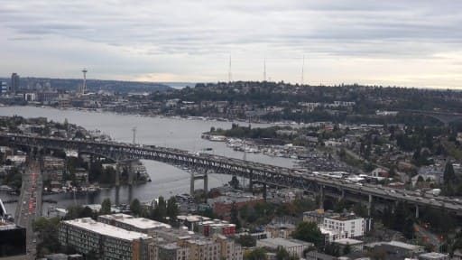 Seattle Skyline from UW Tower (U-District) webcam