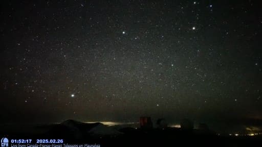 Hawaii Starry sky of Mauna Kea webcam